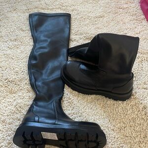 NA-KD knee high block boots *BRAND NEW